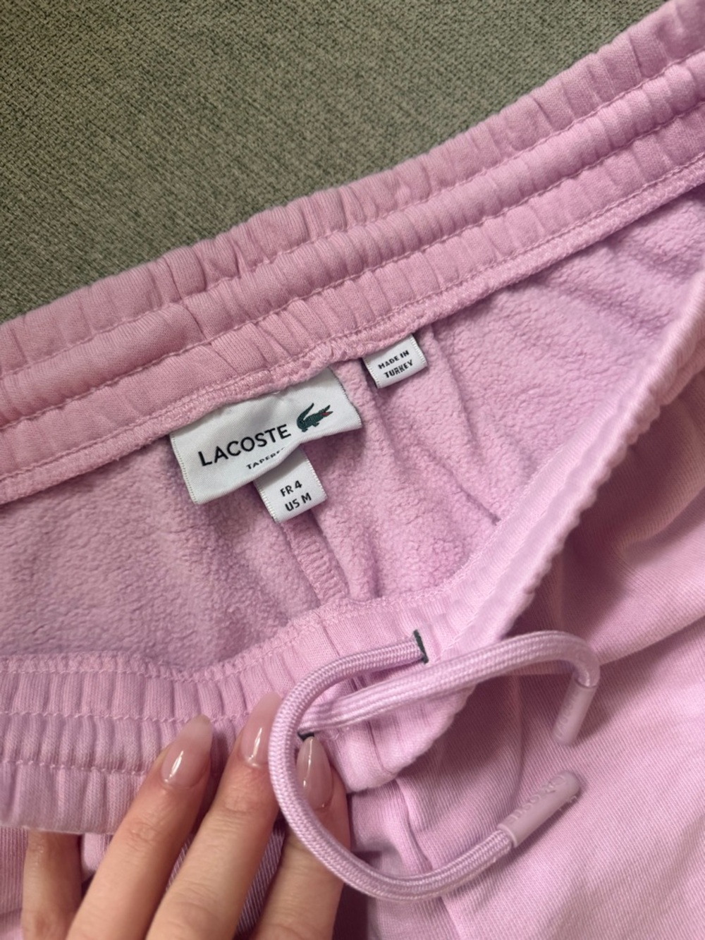 Lacoste Pink Jogger Pants with Embroidered Crocodile - Picture 5 of 8